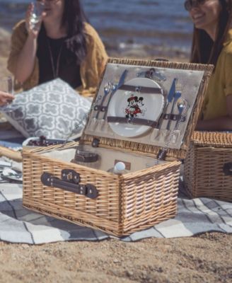 Disney Mickey Mouse Minnie Mouse Classic Picnic Basket, Service for 2