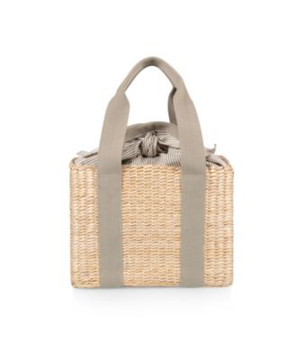 Picnic Time Parisian Woven Seagrass Insulated Tote Bag Macy s