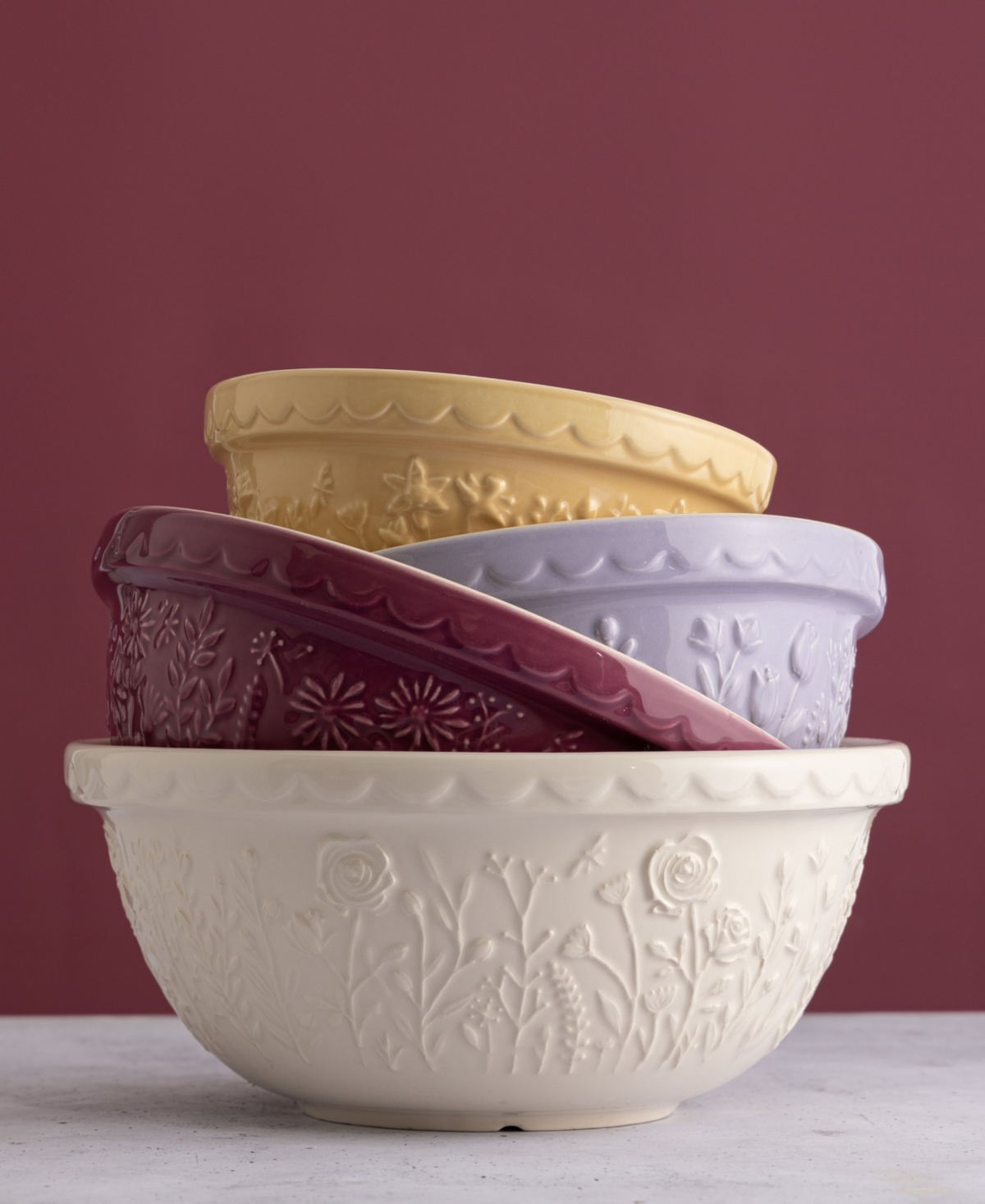 Shop Mason Cash In The Meadow Set Of 4 Mixing Bowls In Multi