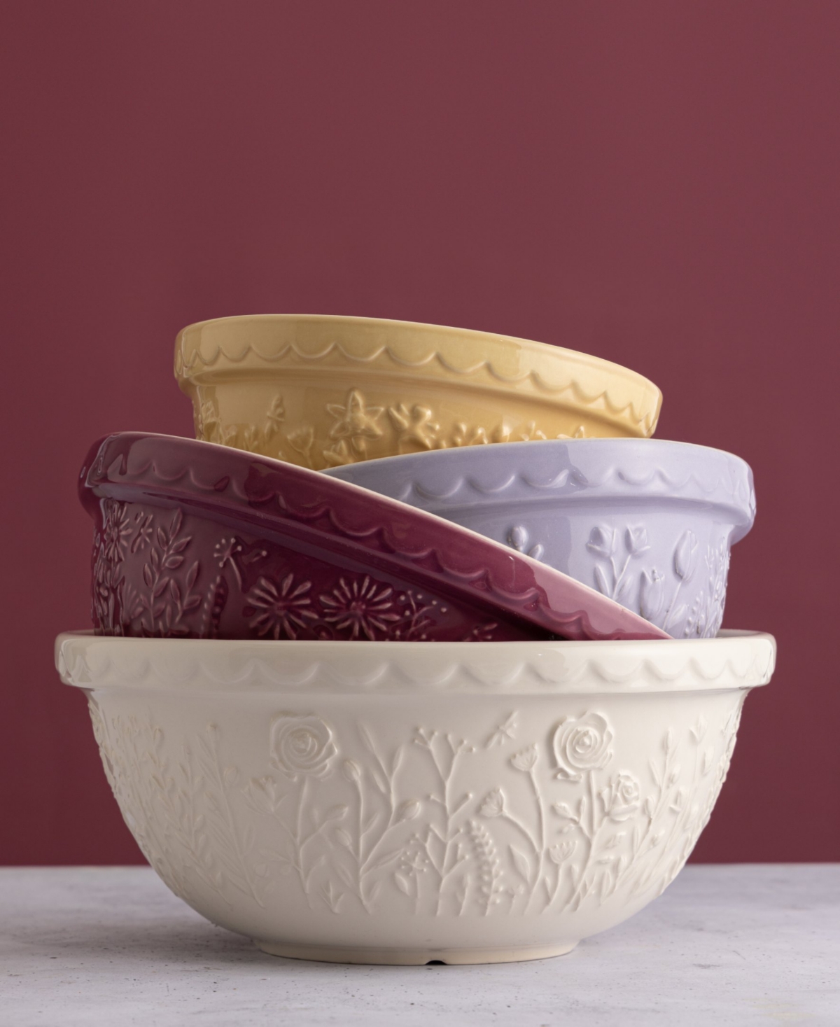 Mason Cash In The Meadow Set Of 3 Mixing Bowls In Multi