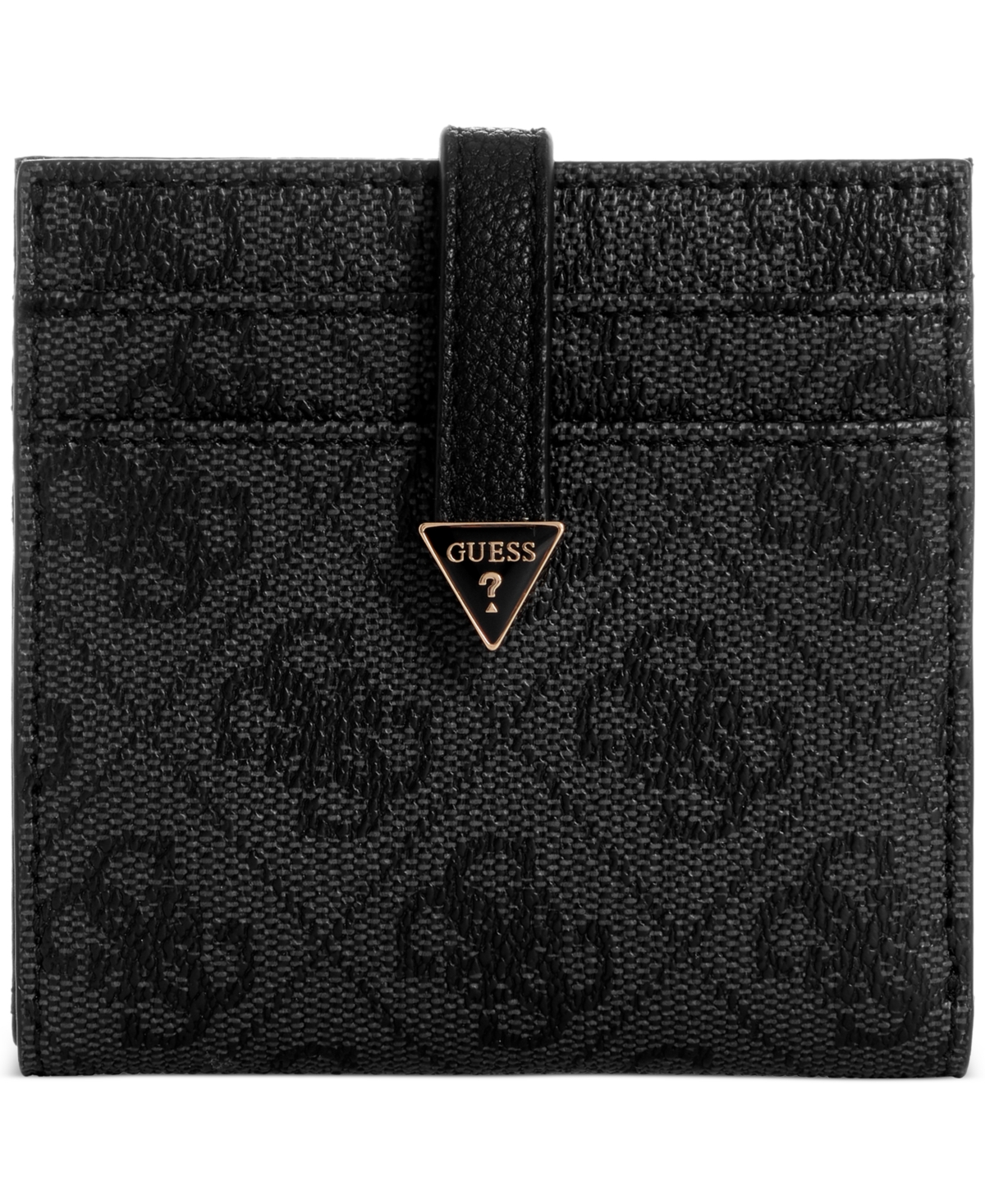 Guess Laurel Slg Tab Card Case In Black