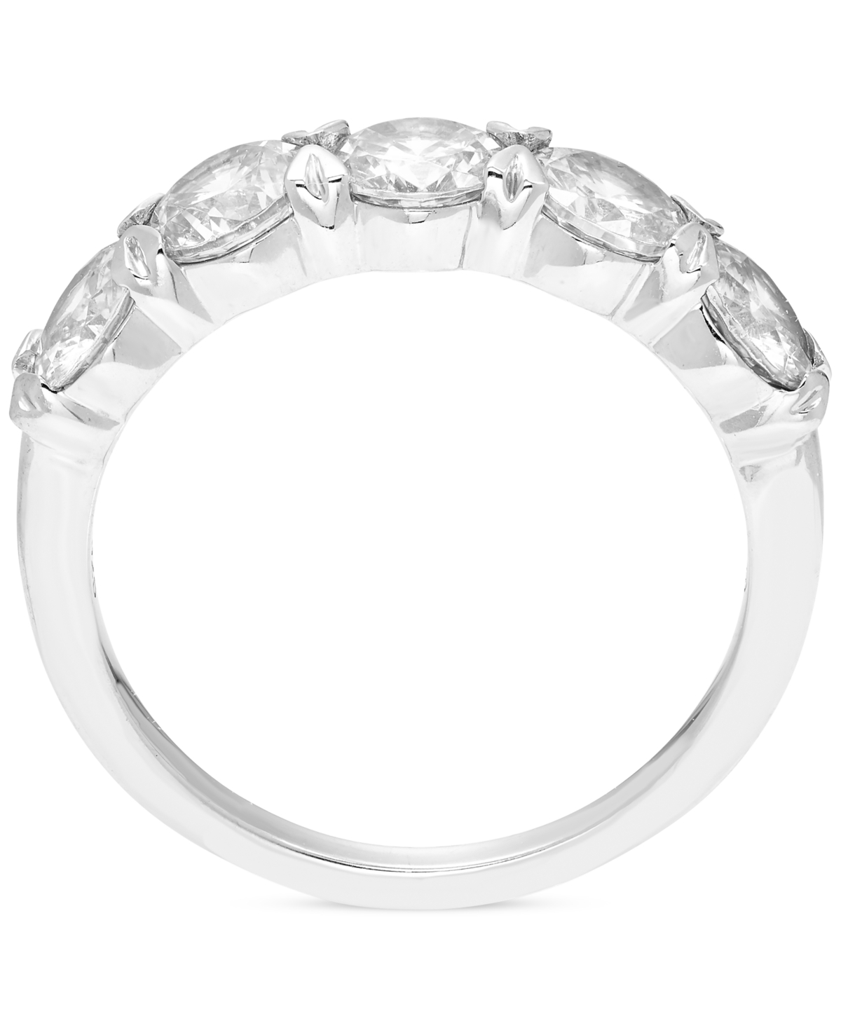 Diamond Five Stone Anniversary Band (2 ct. t.w.) in 14k- White Gold