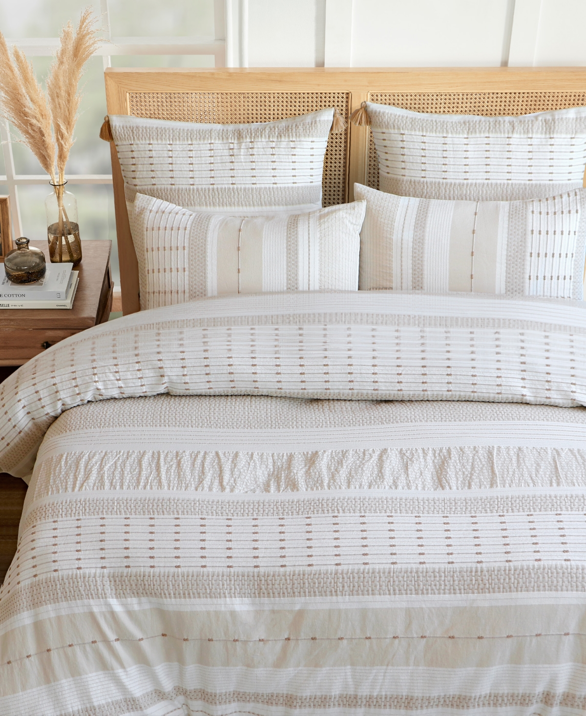 Levtex Pickford Dotted Stripe 3-Pc. Comforter Set, Full/Queen