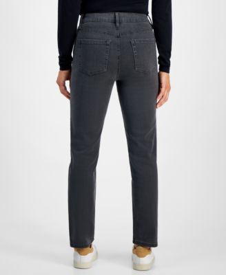 Petite High-Rise Natural Straight-Leg Jeans, Petite & Petite Short