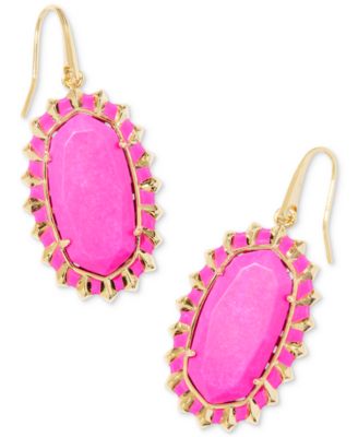 Kendra Scott - 14k Gold-Plated Framed Stone Drop Earrings