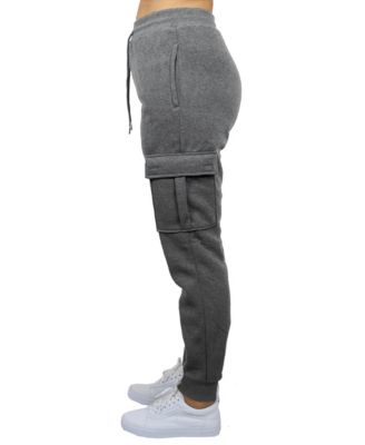 Women's Heavyweight Loose Fit Fleece-Lined Cargo Jogger Pants