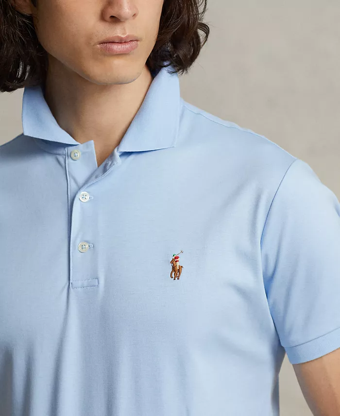 Men’s Slim-Fit Soft Cotton Polo Shirt - thumbnail 3