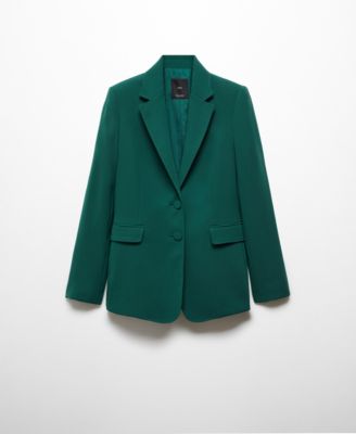 MANGO Women's Straight-Fit Suit Blazer
