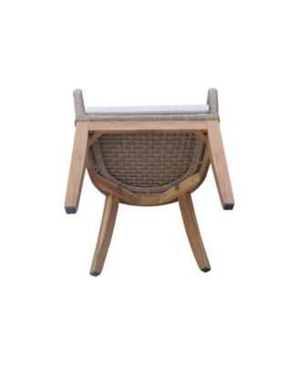 Set of Two Outdoor Teak Patio Dining Chair with Cushions