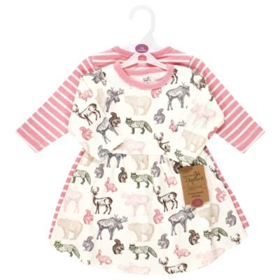 Baby Girls 2Pk Long Sleeve Natural Dresses
