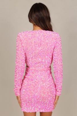 Women's Kelly Long Sleeve Sequin Mini Dress
