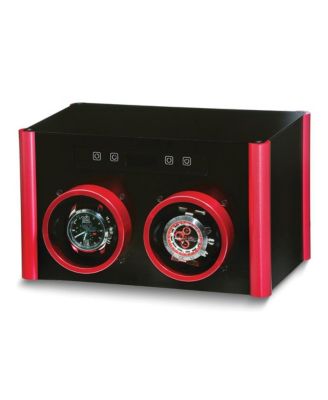 Diamond2Deal Rotations Black and Red Metal Velveteen Lined Double Watch Winder Macy s