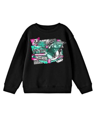 Boys Bioworld Street Art Youth Black Crew Neck Sweatshirt