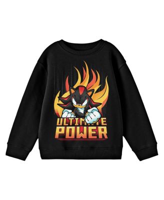 Boys Bioworld Knuckles "Ultimate Power" Youth Black Crew Neck Sweatshirt