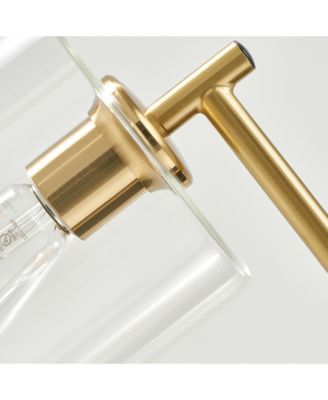 Elizabeth Modern LED Gold Floor Lamp with Glass Shade (66"), Edison Bulb Included