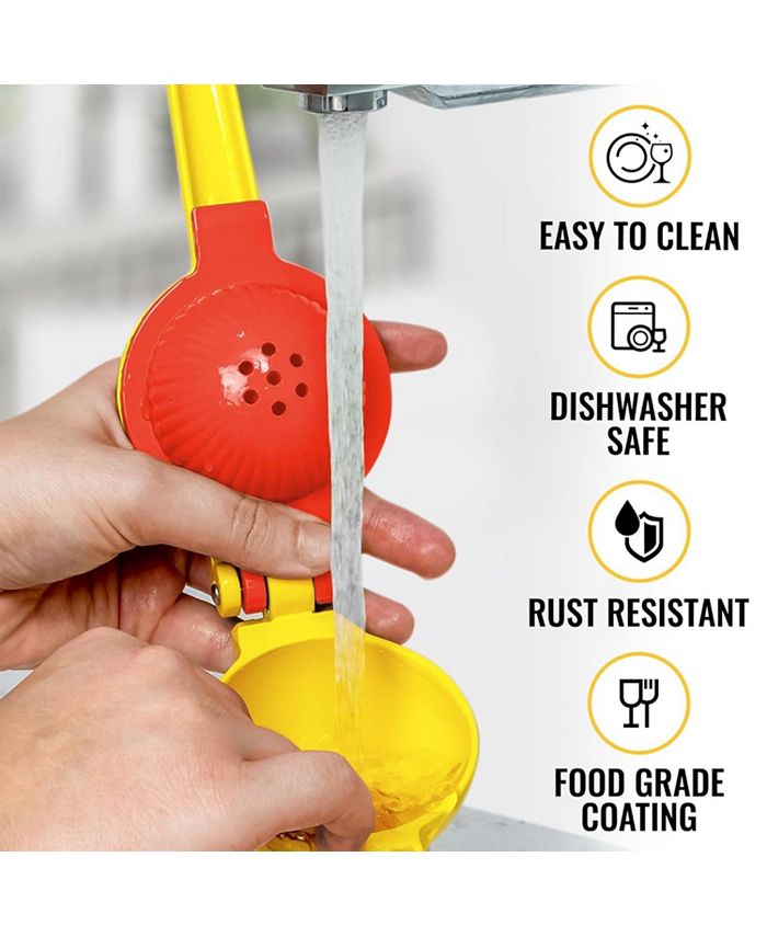 Zulay Kitchen 1 Piece Metal 2In1 Lemon Lime Squeezer Max Extraction