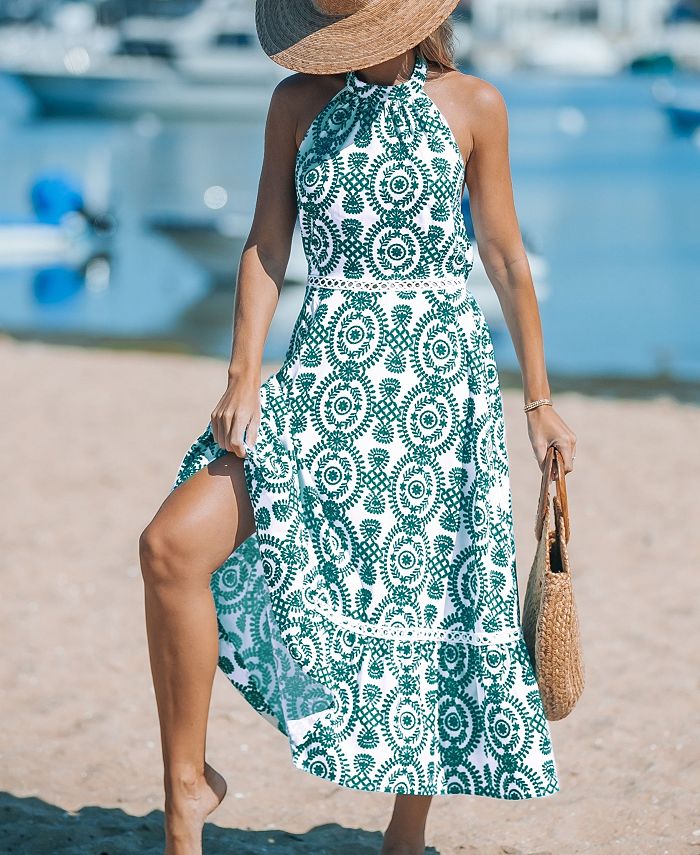 mini beach cover up dresses Fashion Crochet Hollow Loose Beach Cover-up Mini Dress