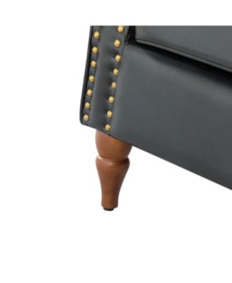 Edwin Transitional Comfy Armchair with Button-Tufted