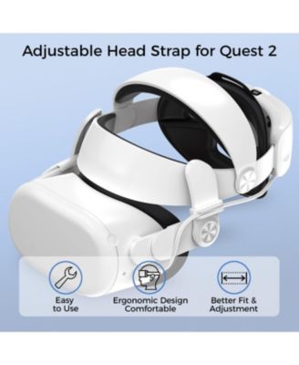 Meta Quest 2 Head Strap w/ 6000mAh Battery- 4Hr extra- Comfort /Adjust