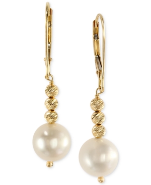 image of Effy Cultured Freshwater Pearl Drop Earrings in 14k Gold (8-1/2mm)