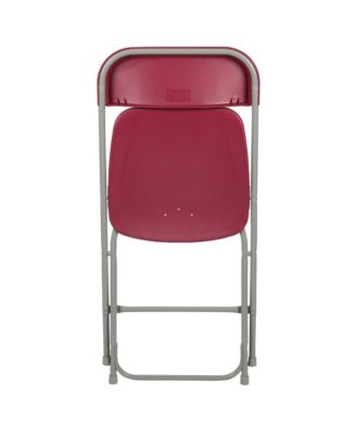Set Of 10  650 Llb Weight Capacity  Plastic Stackable Folding Plastic Chairs