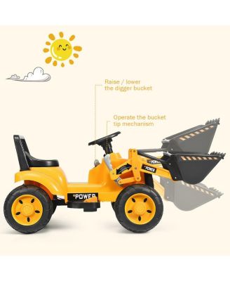 Kids Ride On Excavator Digger 6V Battery Powered Tractor