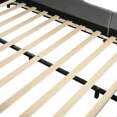 Upholstered Mother & Child Bed Set with Desk & Stool