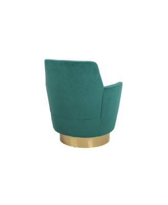 Emerald Velvet Swivel Barrel Chair