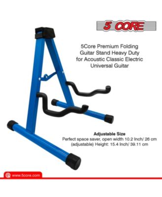 Guitar Stand Floor Adjustable Heavy Duty A Frame Universal Folding Acoustic Electric Bass Mandolin Banjo Violin Stands For On Stage Studio - GSS BLU