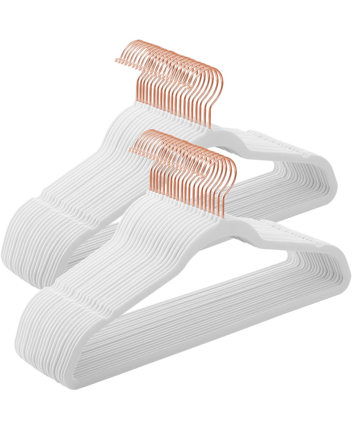 Velvet Hangers Pack, Non Slip Hangers With Swivel Hook, Slim Hangers Space Saving, 50 Pieces - White