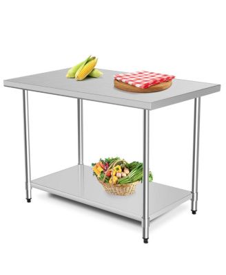 30 x 48 Inch Stainless Steel Table Commercial Kitchen Worktable