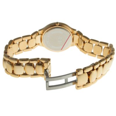 Women's 23k Gold Plated Dress Bracelet Watch