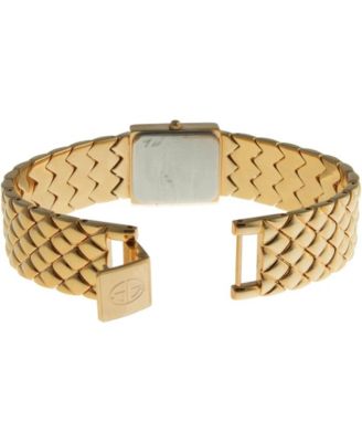 Women's Luxury 23K Gold Plated Small Square Weave Bracelet
