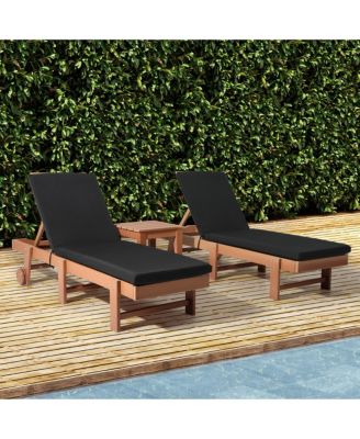 Outdoor Chaise Lounge Chair Cushions Set of 2, 78" x 23"
