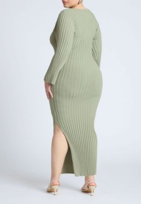 Women's Plus Size Wide Sleeve Maxi Sweater Dress