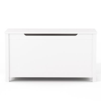 Streamdale Kids Wooden Toy Box Storage With Safety Hinged Lid For Ages 3