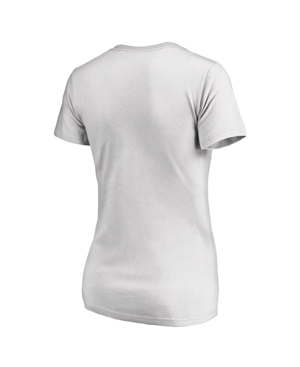 Fanatics Women's White Boston Red Sox Floral Arched Logo V-neck T-shirt In White