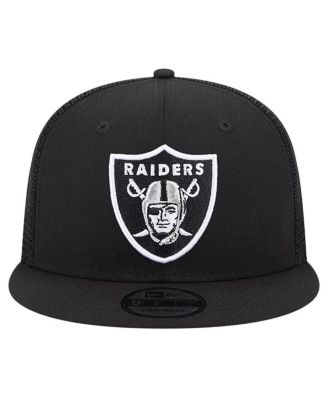 Men's Black Las Vegas Raiders Main Trucker 9FIFTY Snapback Hat