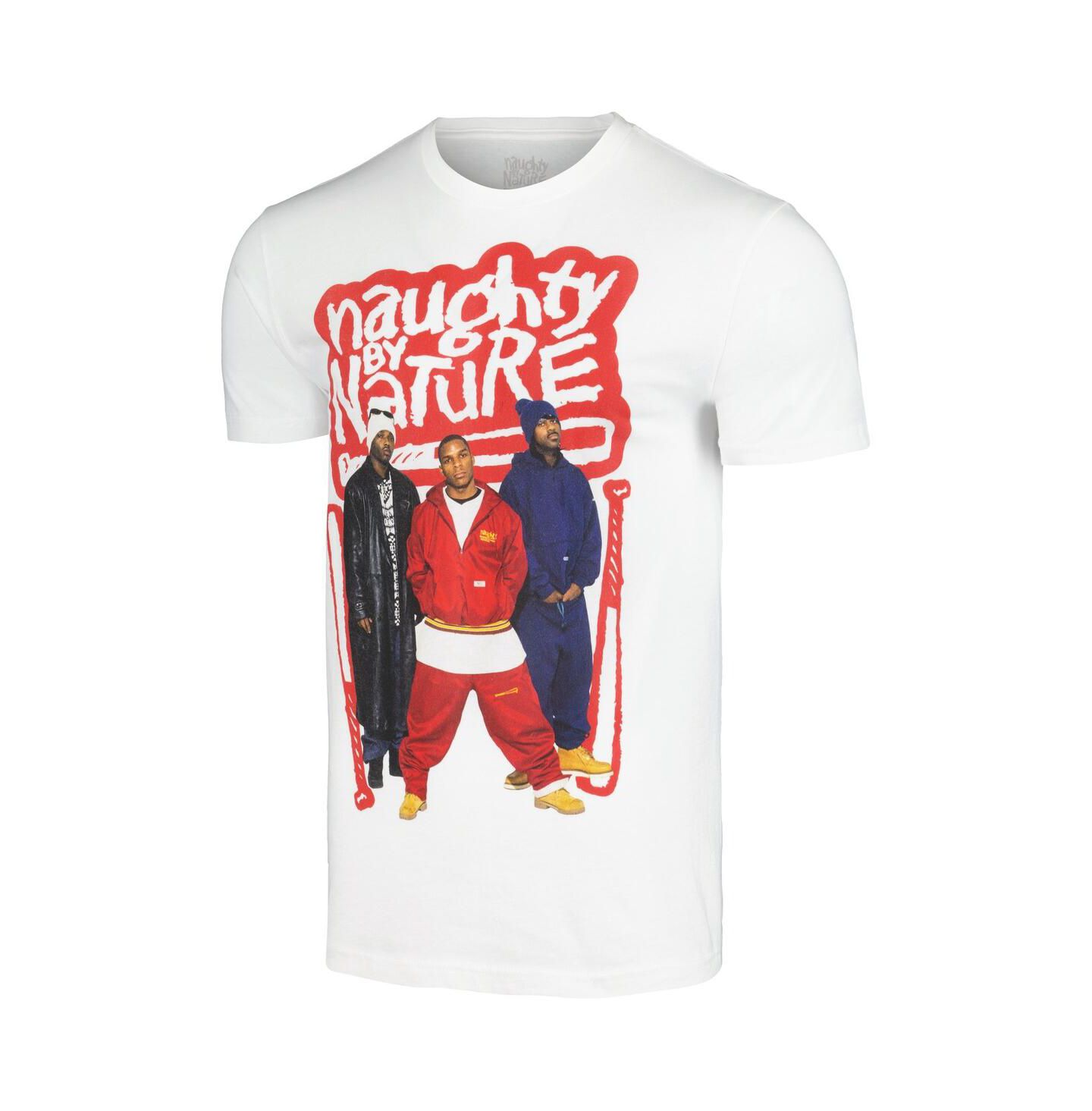 Мужская футболка Global Merch White Naughty by Nature Photo Bats — фото 3