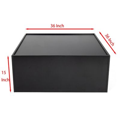 4-Tier Black Book Shelf & Coffee Table