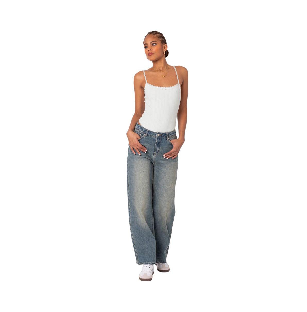 Edikted Women's Krysten Lacey Pointelle Bodysuit