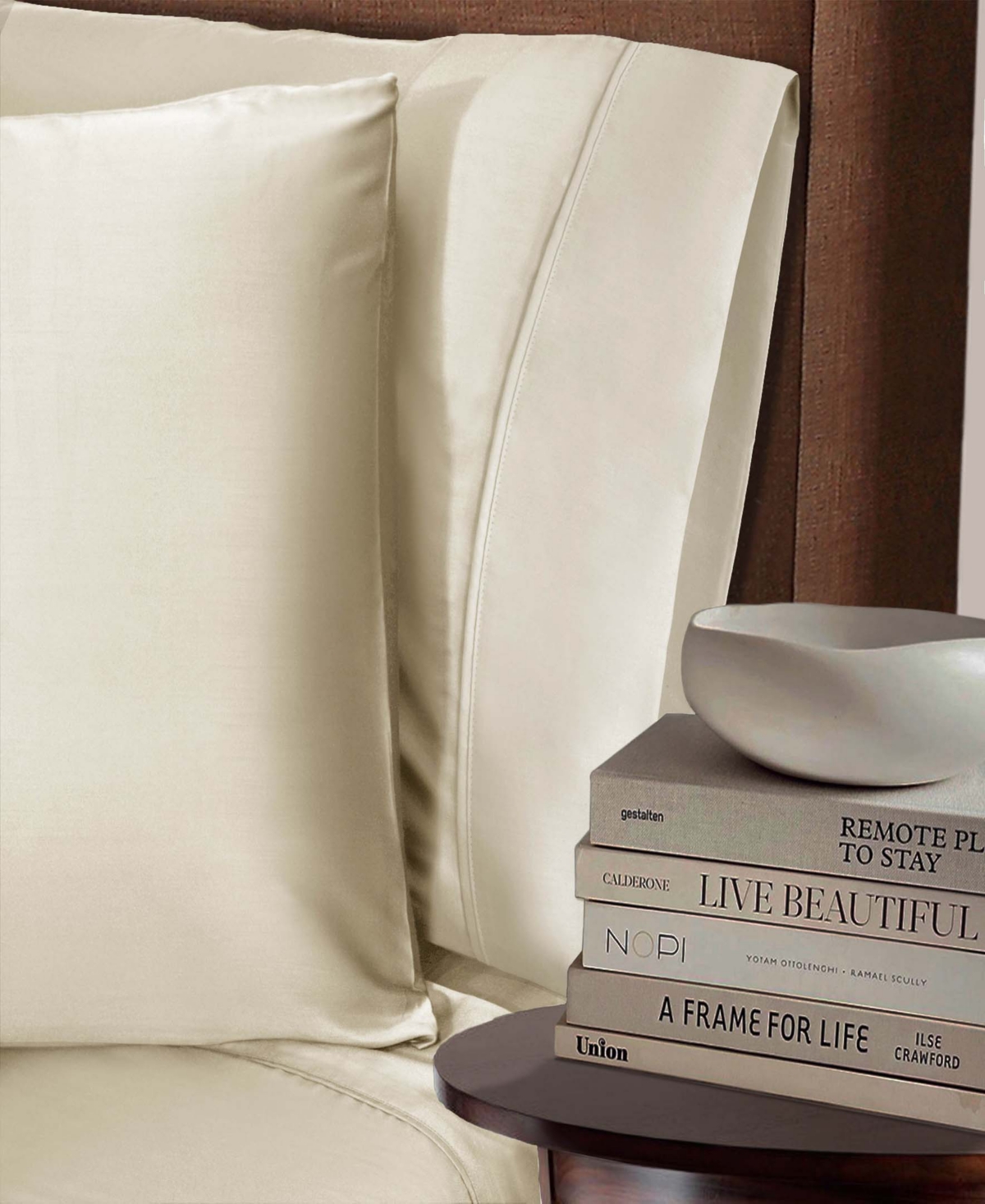 Superior Rayon From Bamboo 300 Thread Count Solid Silky Soft Pillowcase Set,