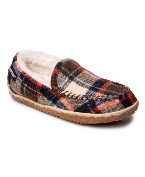 Женские тапочки Minnetonka Tempe Slippers, цвет: Коричневый клетчатый