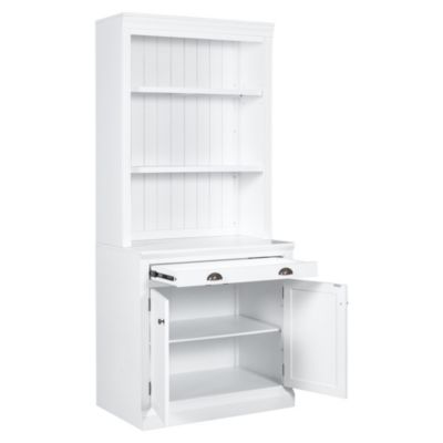 83.4"Tall Bookshelf Suite, Modern Bookcase Suite with LED Lighting