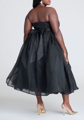 Plus Size Strapless Crinoline Dress