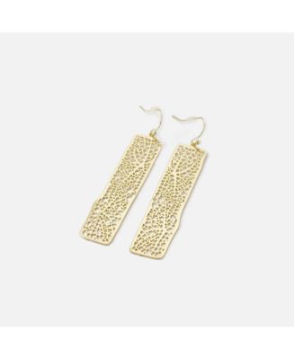 Sanctuaire Rectangle Geometric Floral Drop Earrings Gold - Macy's