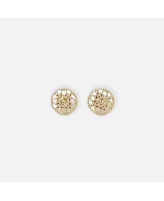 sanctuaire Filigree Stud Earrings Gold - Macy's