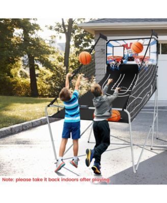 Foldable Dual Shot Basketball Arcade Game with Electronic Scoring System