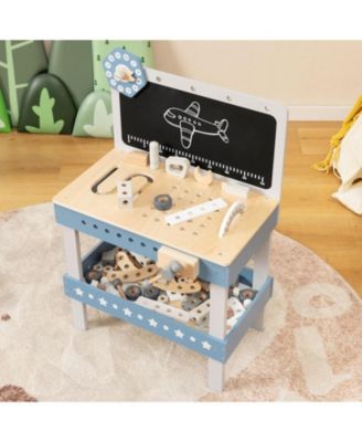 Kids Play Tool Workbench Set with 61 Pcs Tool and Parts Set