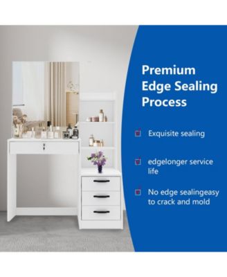 White Vanity Table Set Makeup Dressing Table